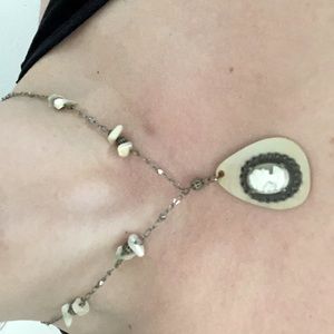 Mother of pearl cameo necklace